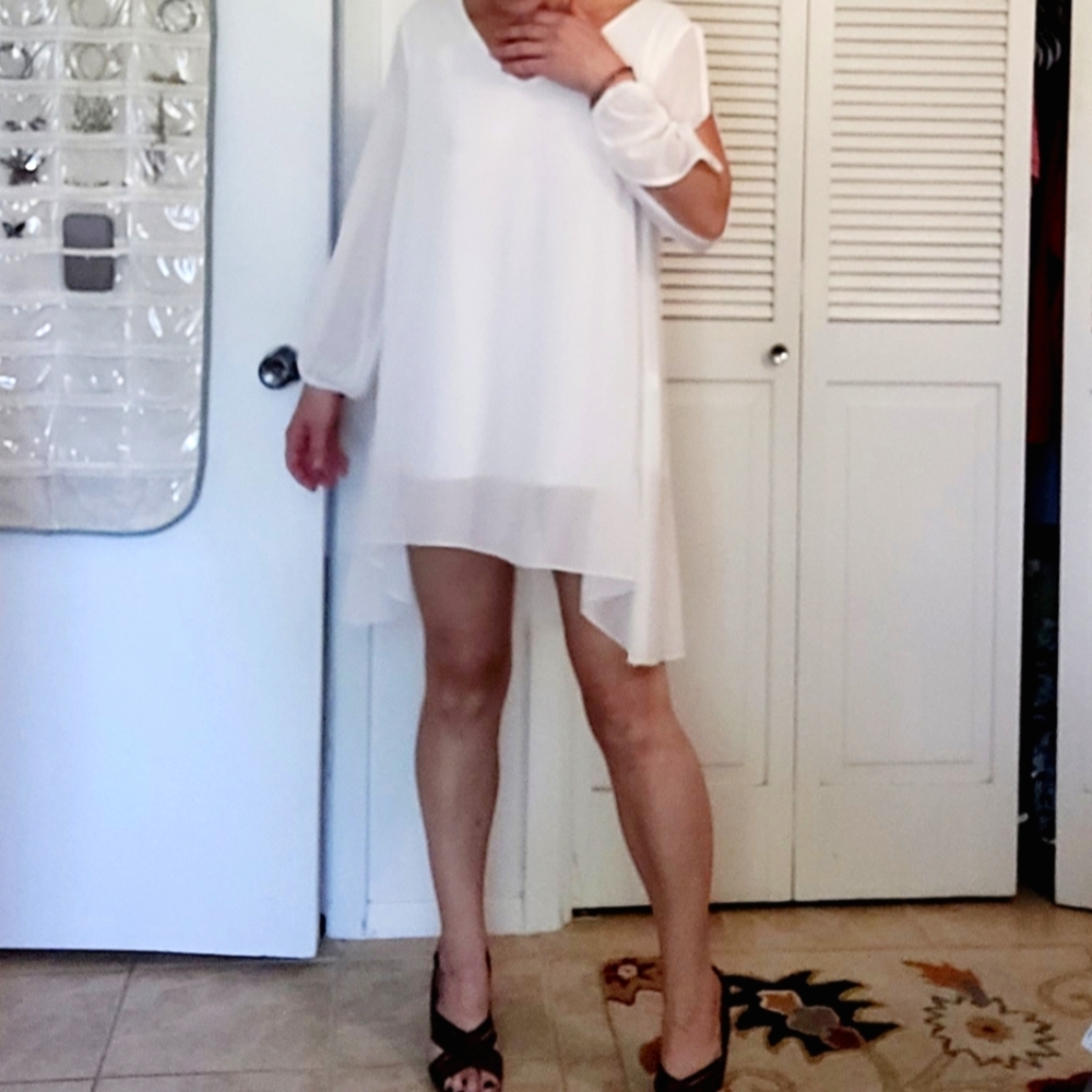 NWOT white flowy dress